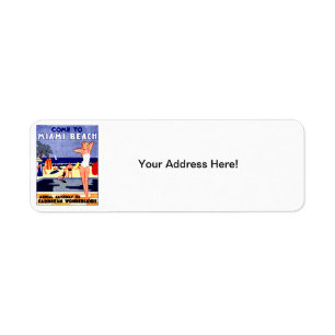 1925 Miami Beach Travel Poster