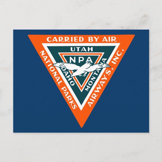 1925 National Parks Airways Postkarte (Vorderseite)