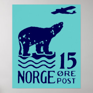 1925 Norweger-Eisbär Poster