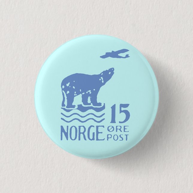 1925 Norwegischer Eisbär Button (Vorderseite)