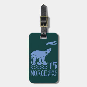 1925 Norwegischer Eisbär Gepäckanhänger