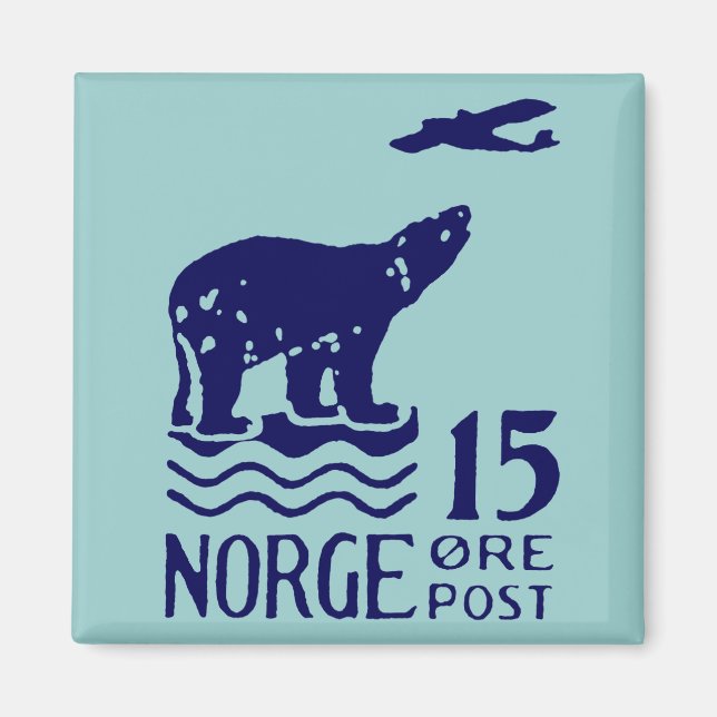 1925 Norwegischer Eisbär Magnet (Vorne)