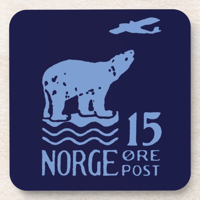 1925 Norwegischer Eisbär Untersetzer (Vorderseite)