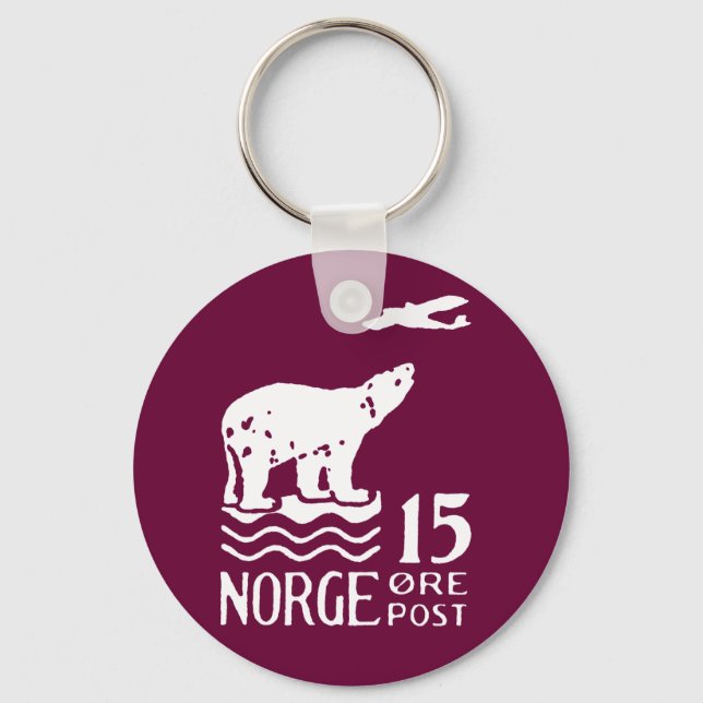 1925 Norwegischer Polarbär Schlüsselanhänger (Vorderseite)