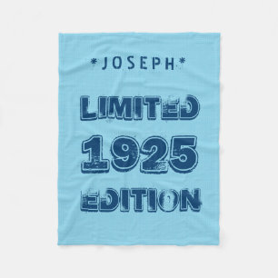 1925 oder Any Year Birthday Limited-Ausgabe V01Z Fleecedecke