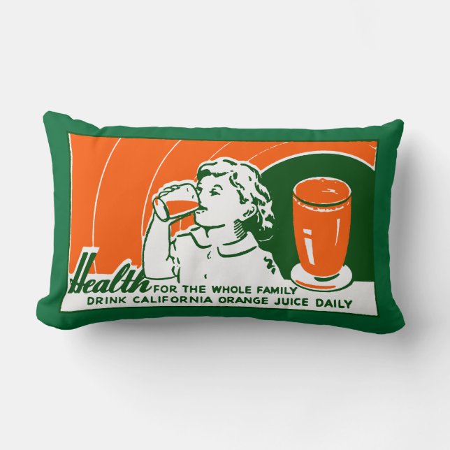 1925 Orangensaft Lendenkissen (Vorderseite)
