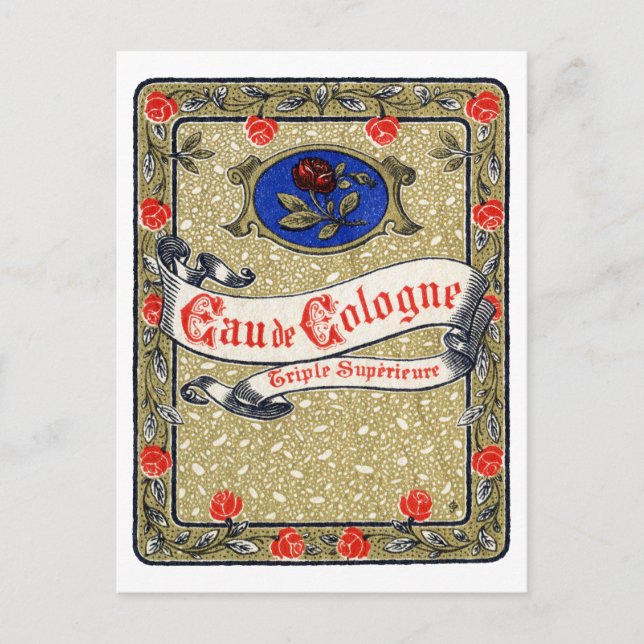 1925 Superior Eau de Köln Parfüm Postkarte (Vorderseite)