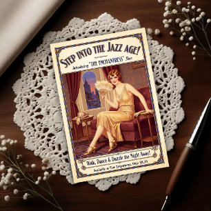 1925 Vintage Enchantress Schuhe Flapper-Werbung Postkarte