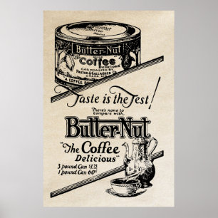 1925 Vintage Kaffeewerbung Poster