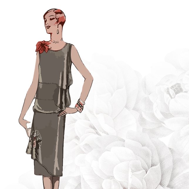 1926 Anpassbare Vintage Mode-Stationery 2 Dankeskarte (Von Creator hochgeladen)