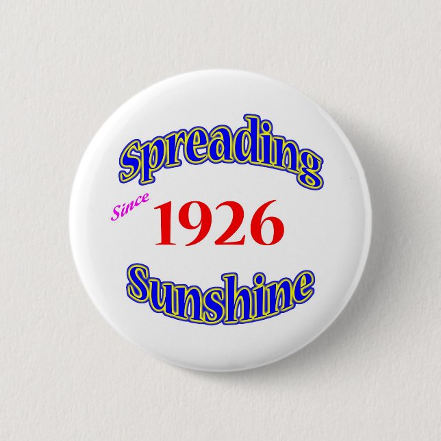 1926 ausgebreiteter Sonnenschein Button (Vorderseite)