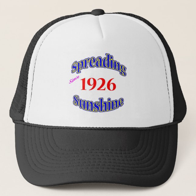 1926 ausgebreiteter Sonnenschein Truckerkappe (Vorderseite)