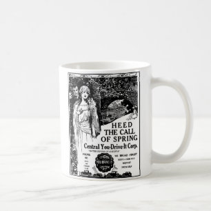 1926 Auto-Mietillustration Tasse
