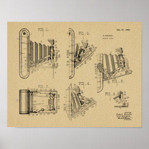 1926 Folding Camera Patent Art Drawing Print Poster
