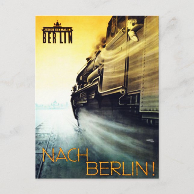1926 Go to Berlin Germany Travel Poster Postcard Postkarte (Vorderseite)