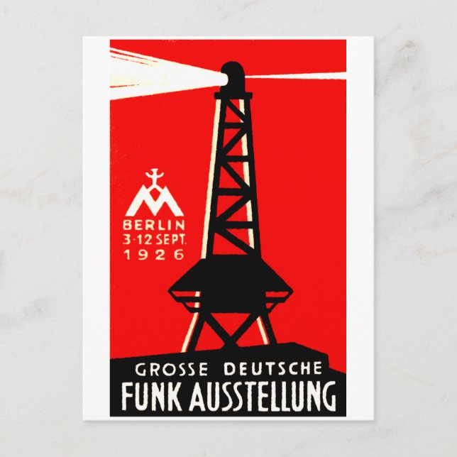 1926 Radio- und Poster Postkarte (Vorderseite)
