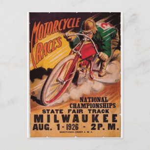 1926 Rennplakat Postkarte