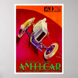 1927 Amilcar Vintage Rennad Poster
