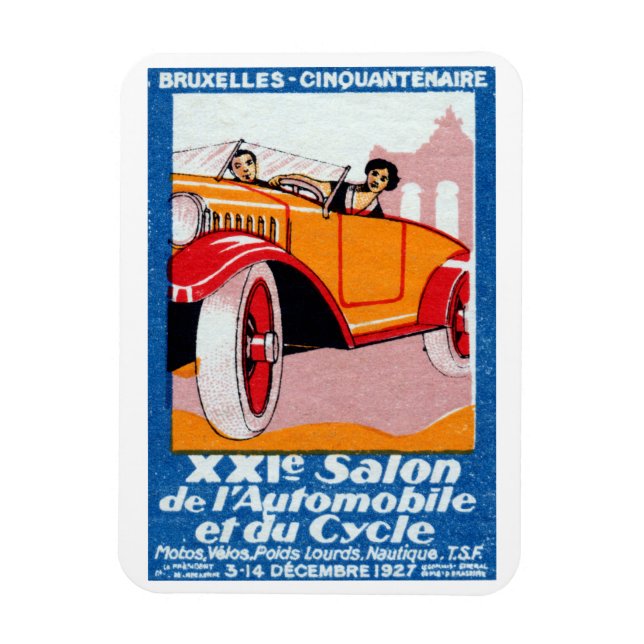 1927 Brüssel Automotive Exposition Magnet (Vertikal)