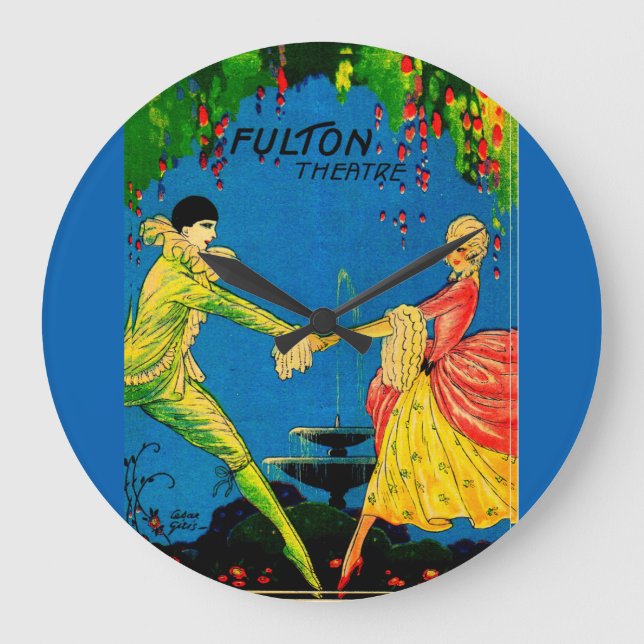 1927 Das Fulton Theater Programm deckt Kunst ab Große Wanduhr (Vorderseite)