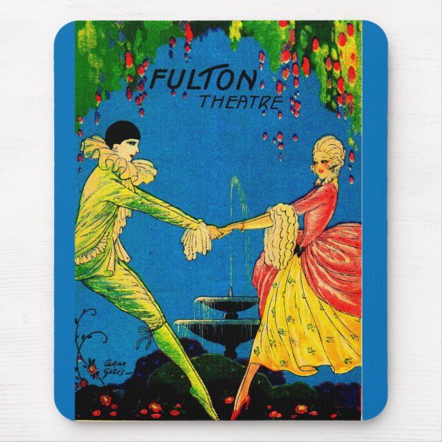 1927 Das Fulton Theater Programm deckt Kunst ab Mousepad (Vorne)