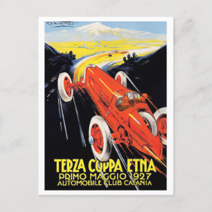 1927 Etna Cup Grand Prix Veteranenrennen Postkarte