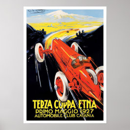 1927 Etna Cup Grand Prix Vintager Rennsport Poster