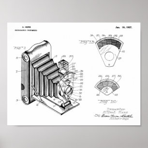 1927 Faltkamera Patent Art Zeichnend Druck Poster