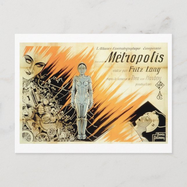 1927 Film Metropolis Postkarte (Vorderseite)