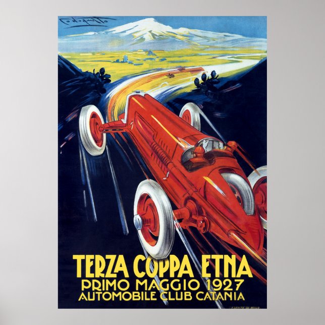1927 ITALIEN Coppa Ätna Poster (Vorne)