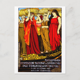 1927 Italienisches Obstbauernplakat Postkarte