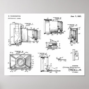 1927 Vintage Kamera Patent Kunst Zeichnung Druck Poster