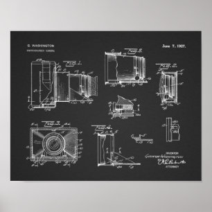 1927 Vintage-Kamera-Patentkunstzeichnungsdruck Poster