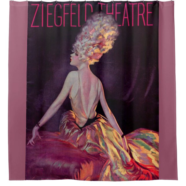 1927 Ziegfeld Theaterdeckenkunst Duschvorhang (Vorderseite)