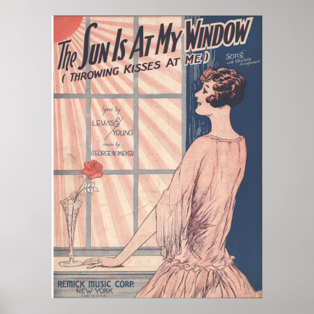 1928 ist die Sonne an meinem Fenster Poster (Vorne)