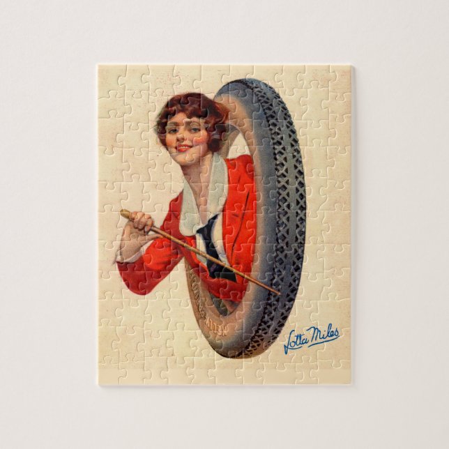 1928 Kelly-Springfields Tire mascot Lotta Miles Puzzle (Vertikal)