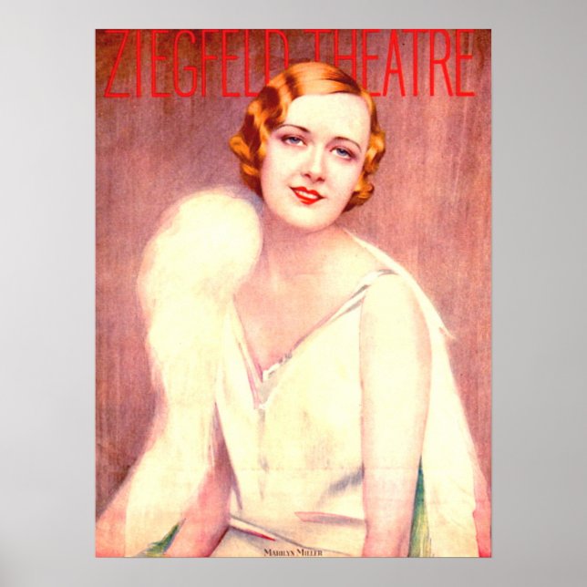 1928 Programm des Ziegfeld Theaters für Marilyn Mi Poster (Vorne)