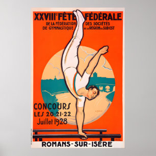 1928 Turnwettkampf Vintage Poster Drucke