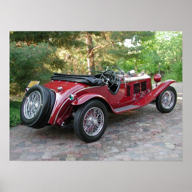 1929 Alfa Romeo 1750 Roadster Poster (Vorne)