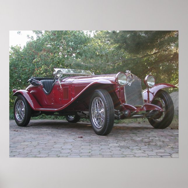 1929 Alfa Romeo 1750 Roadster Poster (Vorne)