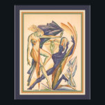 1929 Art Deco Moderner Tanz Print Poster<br><div class="desc">Einzigartig,  Art-Déco-Printwerbung für 1929 Moderner Ballroom-Tanz.</div>