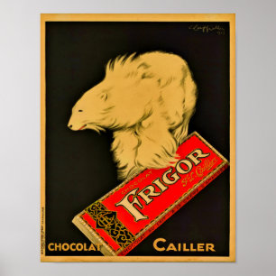 1929 Frigor Chocolat Cailler Poster