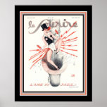 1929 Le Sourire Art Deco Jazz Cover Poster<br><div class="desc">1929,  Art Deco,  Jazz-Saxophone Cover für Le Sourire Französisch Magazine. Erhältlich in anderen Größen,  sowie in anderen Produkten.</div>