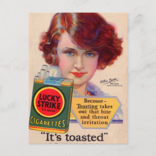 1929 Lucky Strikes und Billie Burke Postkarte