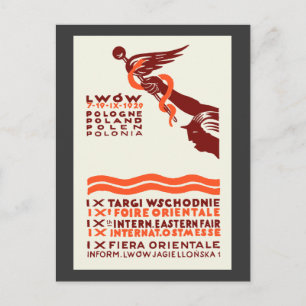 1929 Lwow Eastern International Fair Postkarte