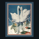 1929 Swans Art Deco Poster<br><div class="desc">Farbenfroh, 1929, Art Deco "Swans"-Druck. 16x20 hier gezeigt. Der Standard 11x14 ist ebenfalls erhältlich, sowie auch Sondergrößen und Leinwand.</div>
