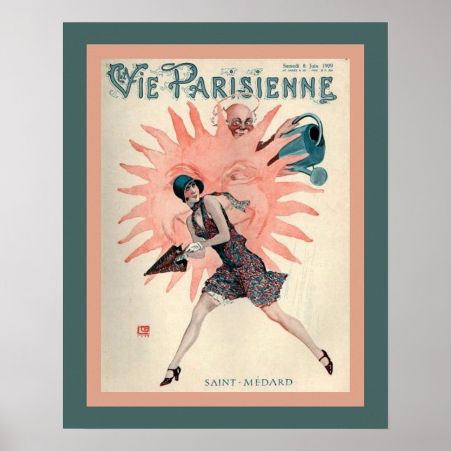 1929 Vie Pairsienne Art Deco Poster (Vorne)