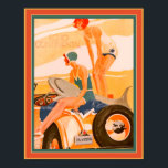 1930 Art Deco Beach Print von Jupp Wiertz Poster<br><div class="desc">Colorful,  1930,  Art Deco Cover von Jupp Wiertz für Echo Continental Magazine. 11x14 hier gezeigt. Andere Größen verfügbar.</div>