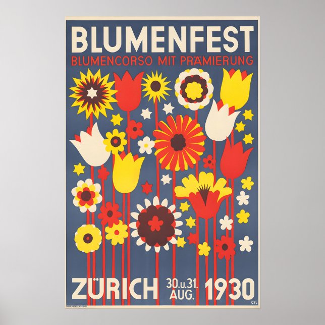 1930 Blumenfest Poster (Vorne)