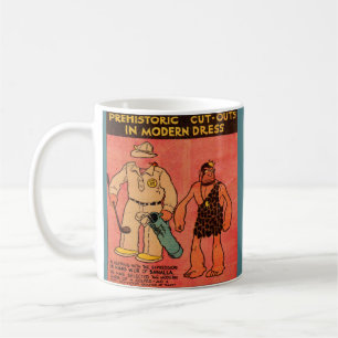 1930 Comic Papier-Puppenhaus Mann King Wur Kaffeetasse
